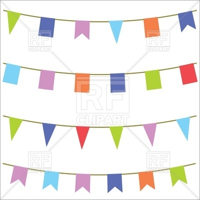 400x400 Carnival Flags On White Background Royalty Free Vector Clip Art