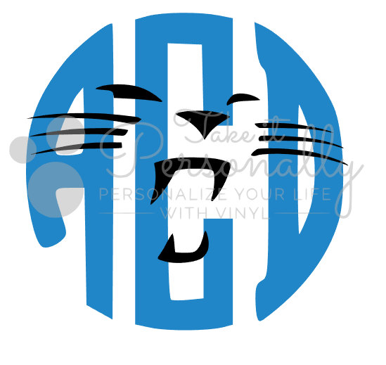 549x519 Carolina Panthers Monogram Decal