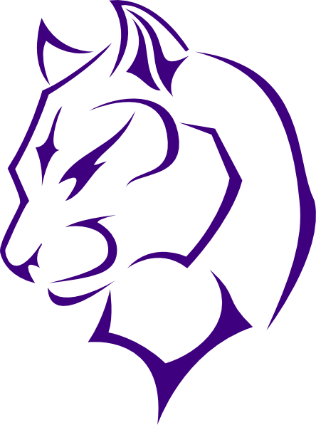444x597 Panther Clipart Purple