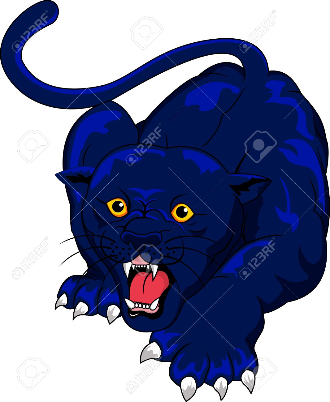 1066x1300 Blue Clipart Panther