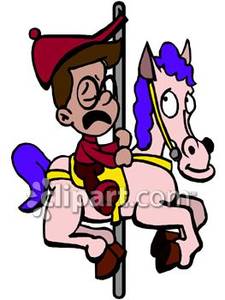 225x300 Sad Little Boy Riding Carousel Horse