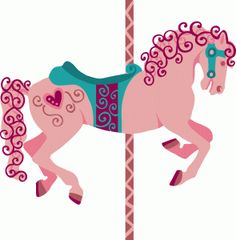 236x240 Christmas Carousel Horse Clip Art