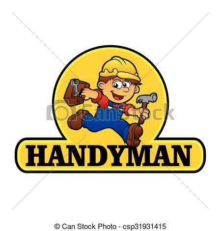 450x470 Carpenter Cartoon Illustration Vector Clip Art
