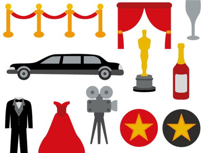 700x525 Hollywood Movie Night Clip Art Bundle