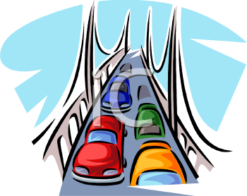 350x278 Bridge Clipart Car