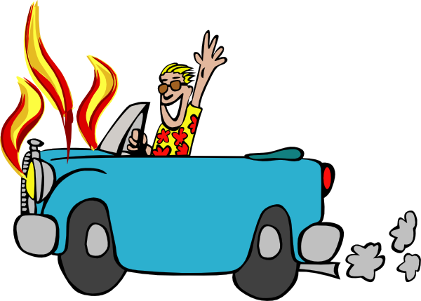 600x429 Car Fire Clipart