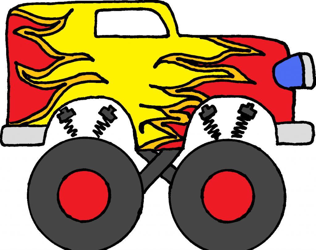 1024x813 Monster Truck Clipart Free Clip Art