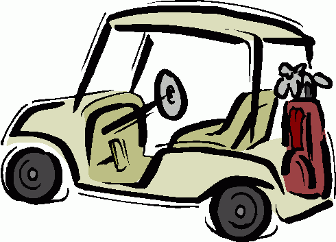 490x353 Luxury Golf Cart Cartoon