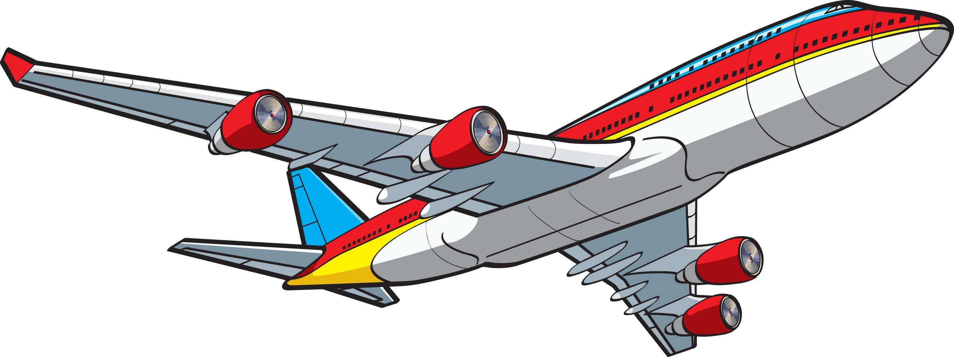 3072x1151 Free Cartoon Airplane Clipart Cartoonview.co