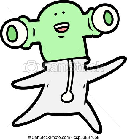 428x470 Friendly Cartoon Alien.