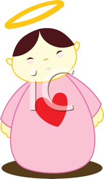 204x350 Royalty Free Clip Art Image Cute Little Angel With A Halo