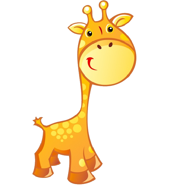 600x600 Giraffe Mom And Baby Clipart
