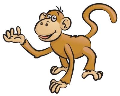 400x320 Monkey Clip Art Black And White
