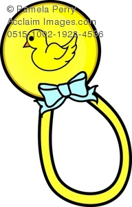 192x300 Fantastical Baby Rattle Clipart Clip Art Illustration Of Cartoon