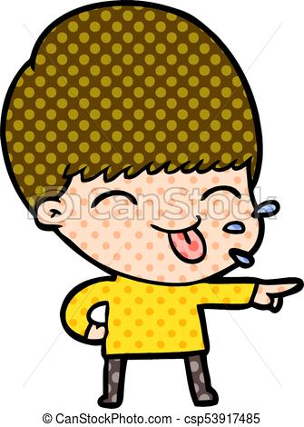 335x470 Cartoon Boy Sticking Out Tongue Vector