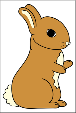 304x449 Clip Art Cartoon Bunny 2 Color 2