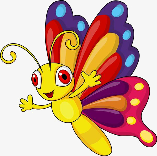 600x595 Cartoon Butterfly Material, Cartoon, Butterfly Material, Flying