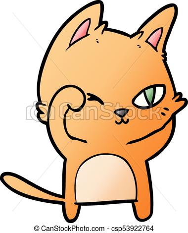 380x470 Cartoon Cat Rubbing Eye Clip Art Vector