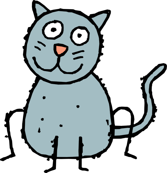 576x598 Dirty Cartoon Cat Clip Art