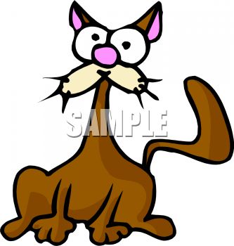 333x350 Goofy Looking Cartoon Cat