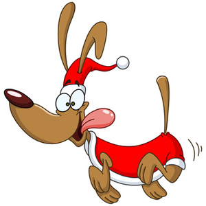 300x300 Christmas Dog Clipart