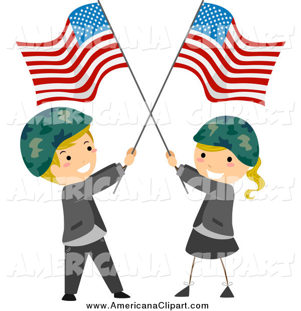 600x620 Americana Vector Cartoon Clip Art Of A Memorial Day Kids Wearing