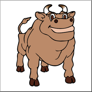 304x304 Clip Art Cartoon Cow Bull Color I Abcteach