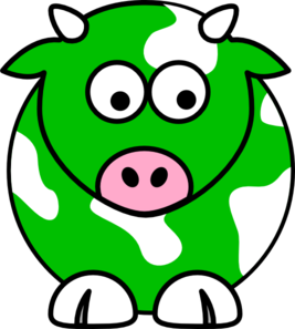 267x297 Green Cow Clip Art