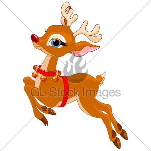 500x500 Illustration Of Beautiful Cartoon Deer Christmas Clipart