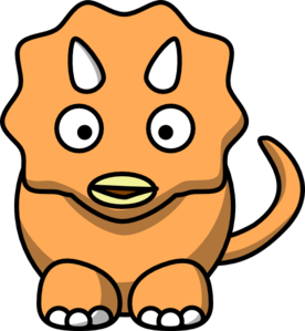 276x299 Orange Dinosaur Clip Art