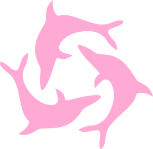 298x291 Pink Dolphin Triad Clip Art