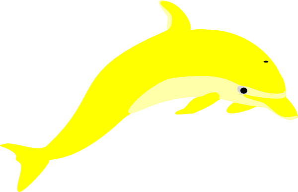 600x387 Yellow Dolphin Clip Art