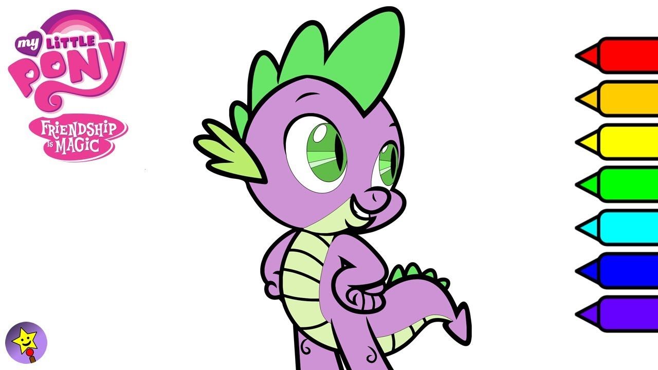 1280x720 Spike The Dragon Coloring Pages
