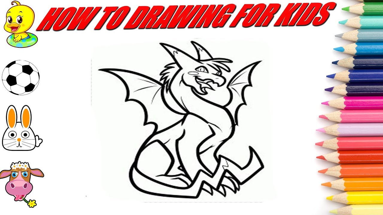 1280x720 How To Draw Dragon Coloring Pages For Kids Children