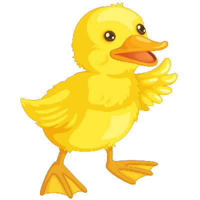 400x400 Cute Cartoon Baby Duck Clipart