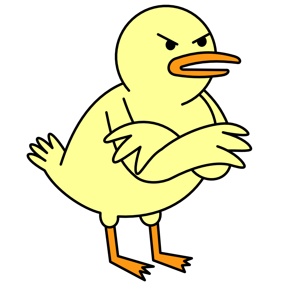 1000x1000 Cartoon Duck Clipart