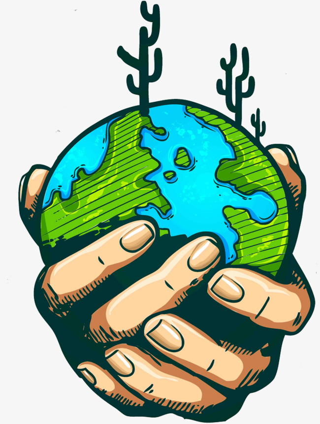 650x861 Protect The Earth, Cartoon, Hand Painted, Finger Png Image