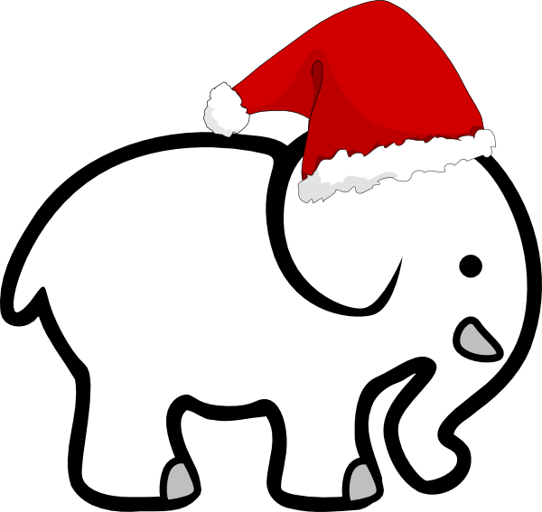 600x567 Christmas Elephant Vector Stock Image Of Themes 11613071 Clip Art
