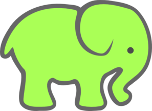 297x216 Green Elephant Clip Art