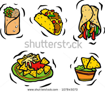 450x392 Clipart Mexican Food
