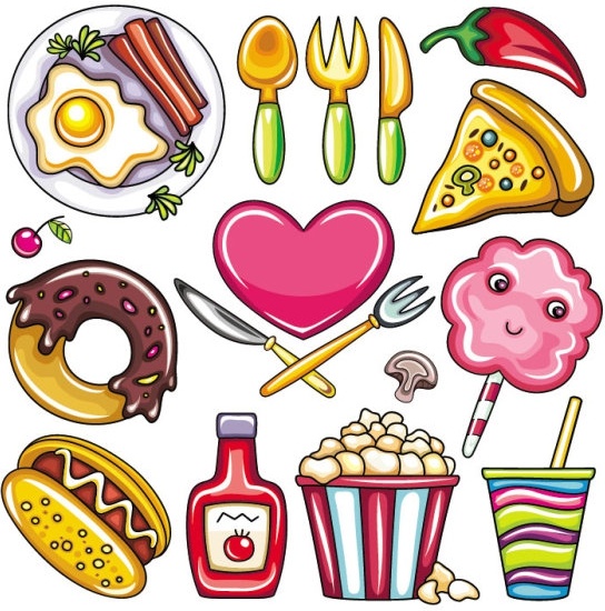 544x550 Food Clipart Vector