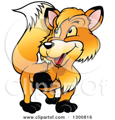 450x470 Clipart Illustration Of A Sitting Fox Wearing Diving Gear By Dero