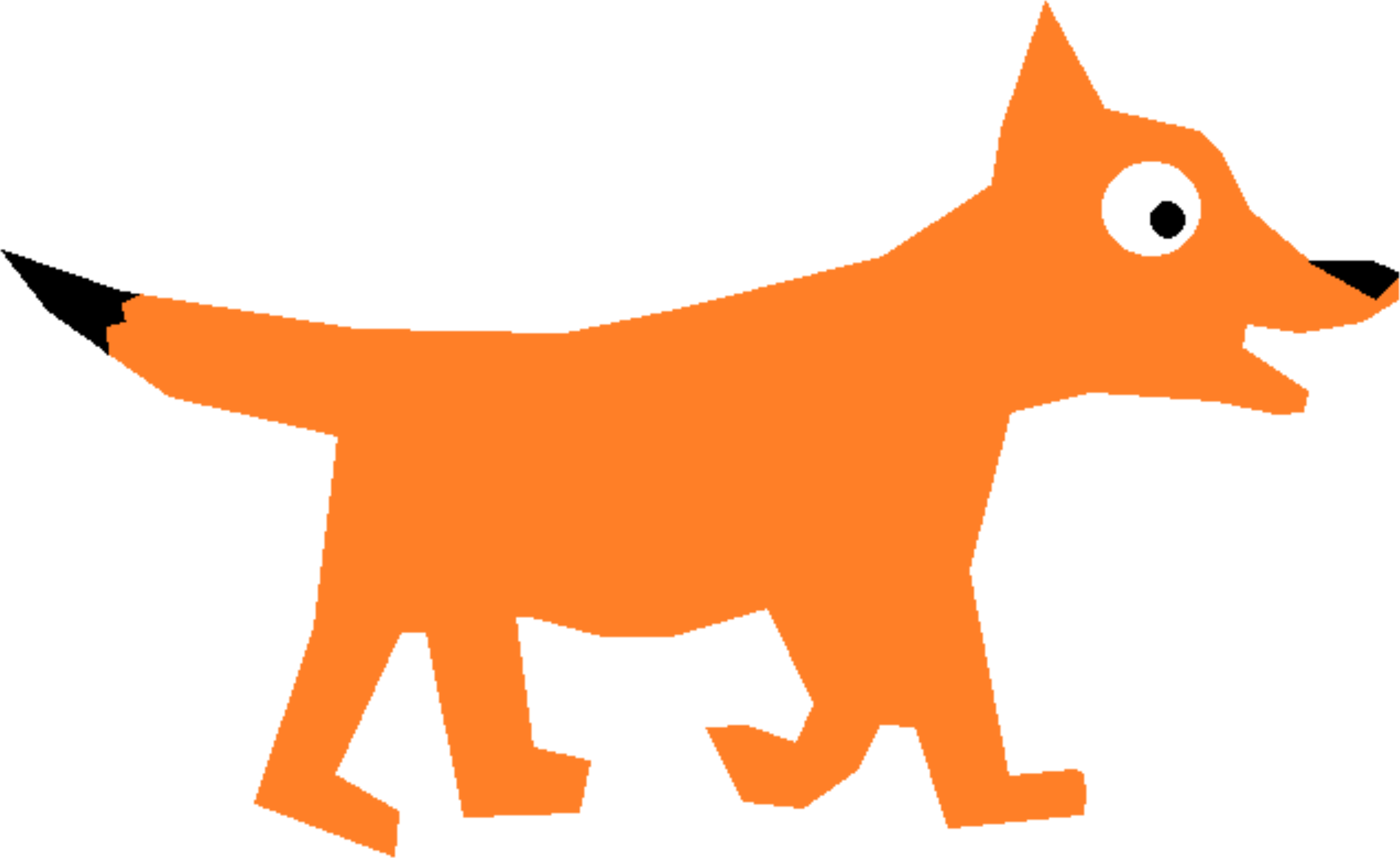 2362x1448 Fox Clipart Walking