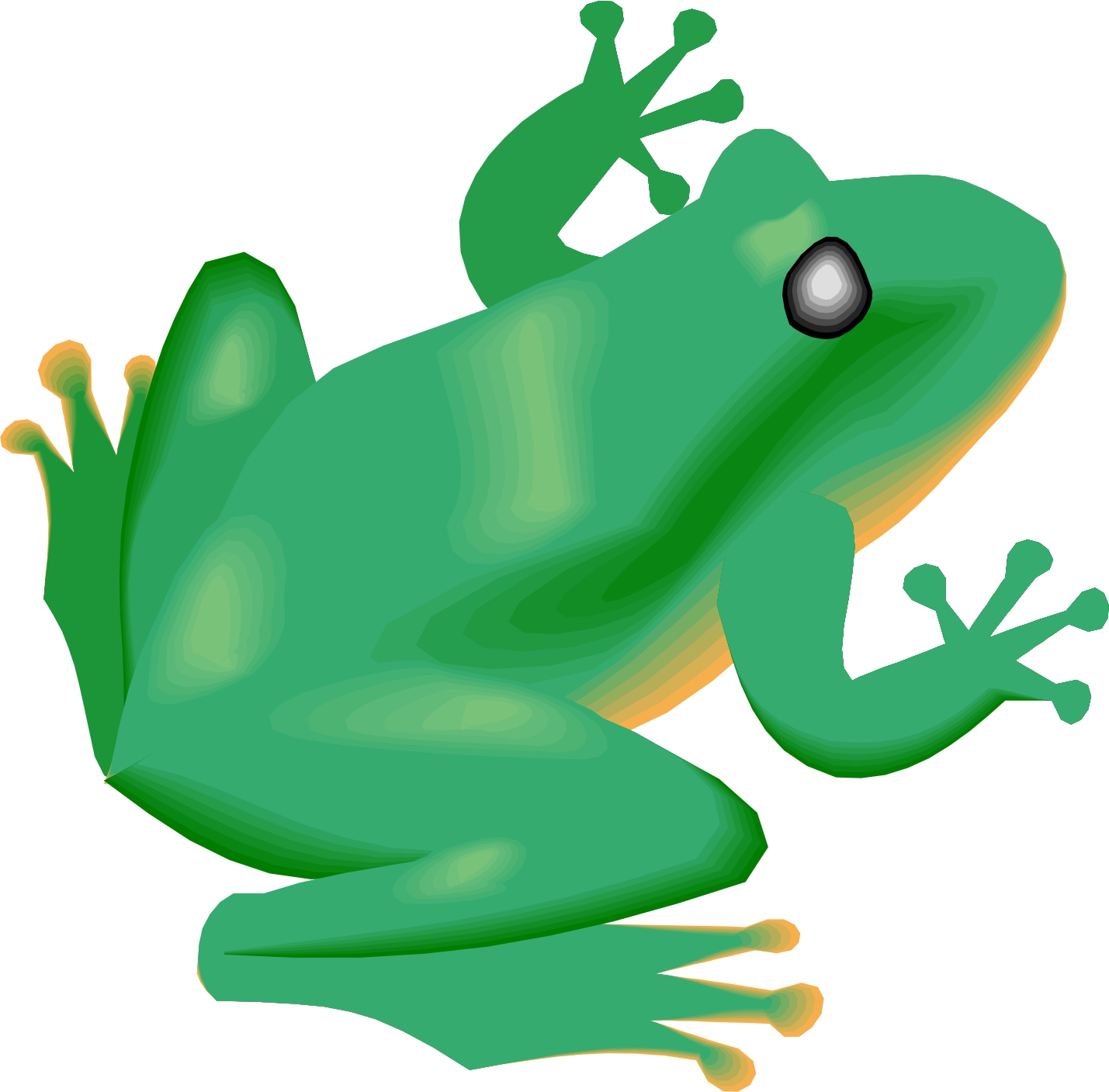 1429x1407 Cartoon Frog