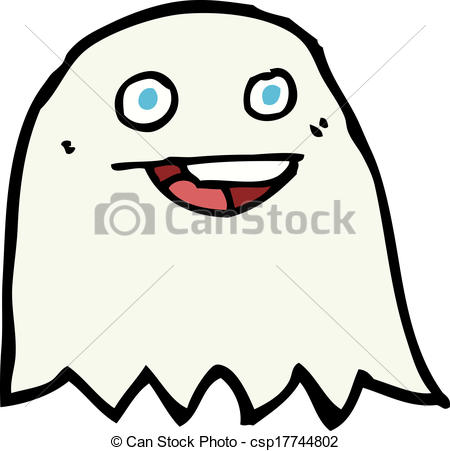 450x451 Cartoon Ghost Vector Clipart