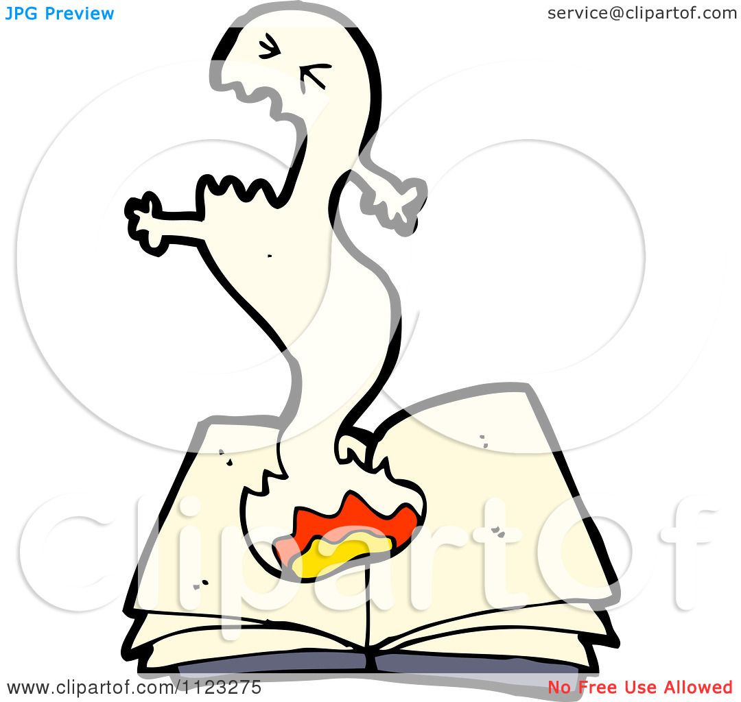 1080x1024 Fantasy Cartoon Of A Ghost Over A Book
