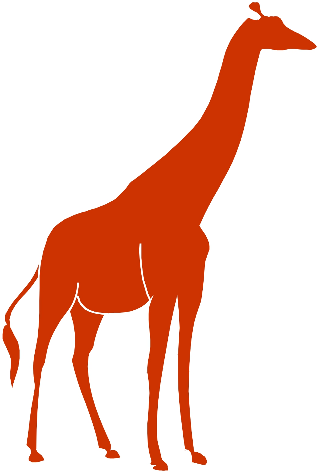 1053x1556 Giraffe Clipart Red