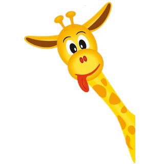 320x320 Coolest Giraffe Face Cartoon