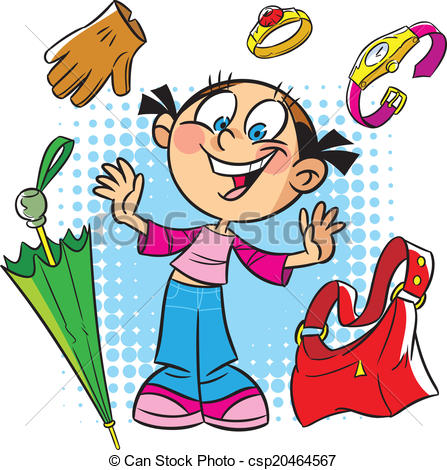 447x470 Fashion Cartoon Girl. The Illustration Shows A Girl Clip Art