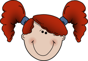296x207 Red Head Girl Cartoon Clip Art